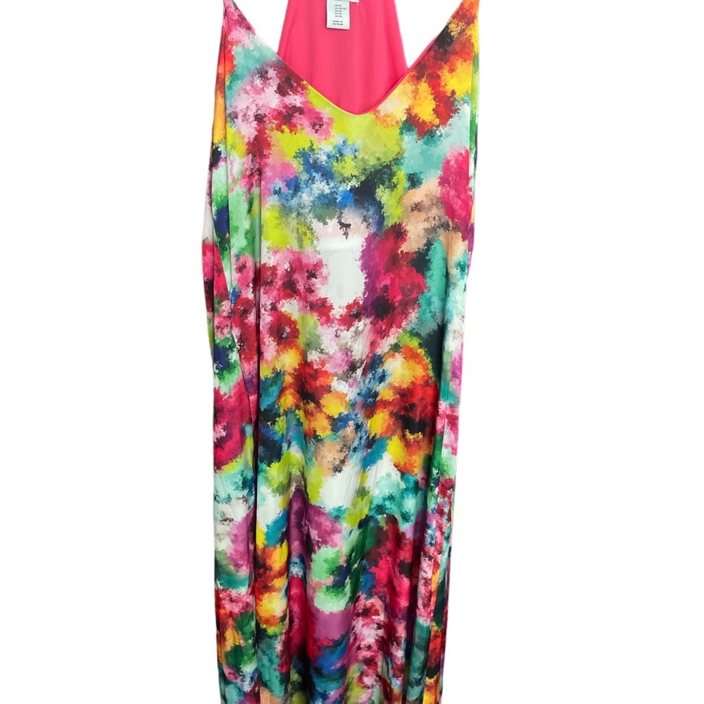 Anthropologie Nicole Miller Watercolor Maxi EEUC Size XL